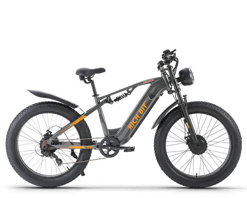 Electric bike with 'RICH BIT' branding on a white background