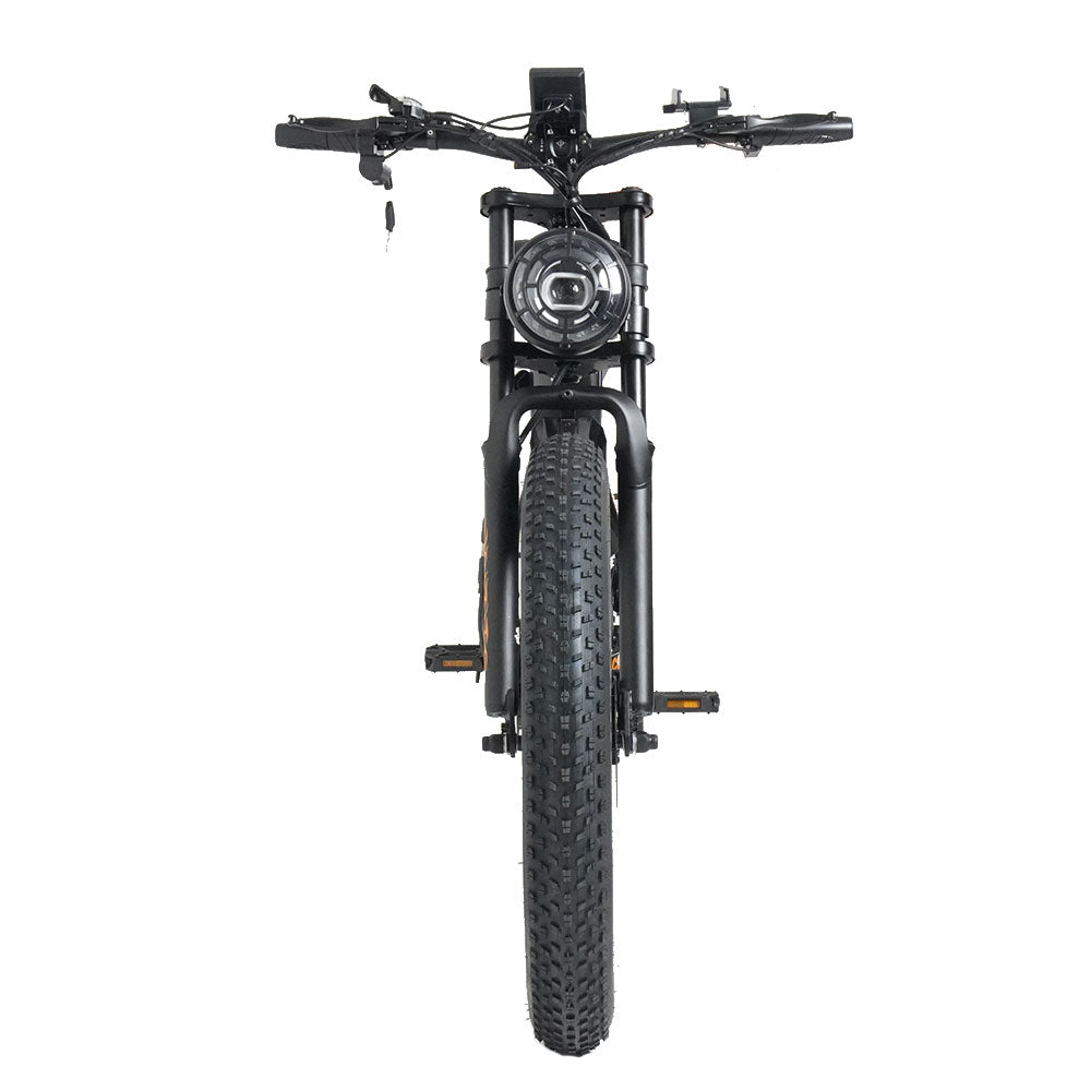 Black electric bike on a white background