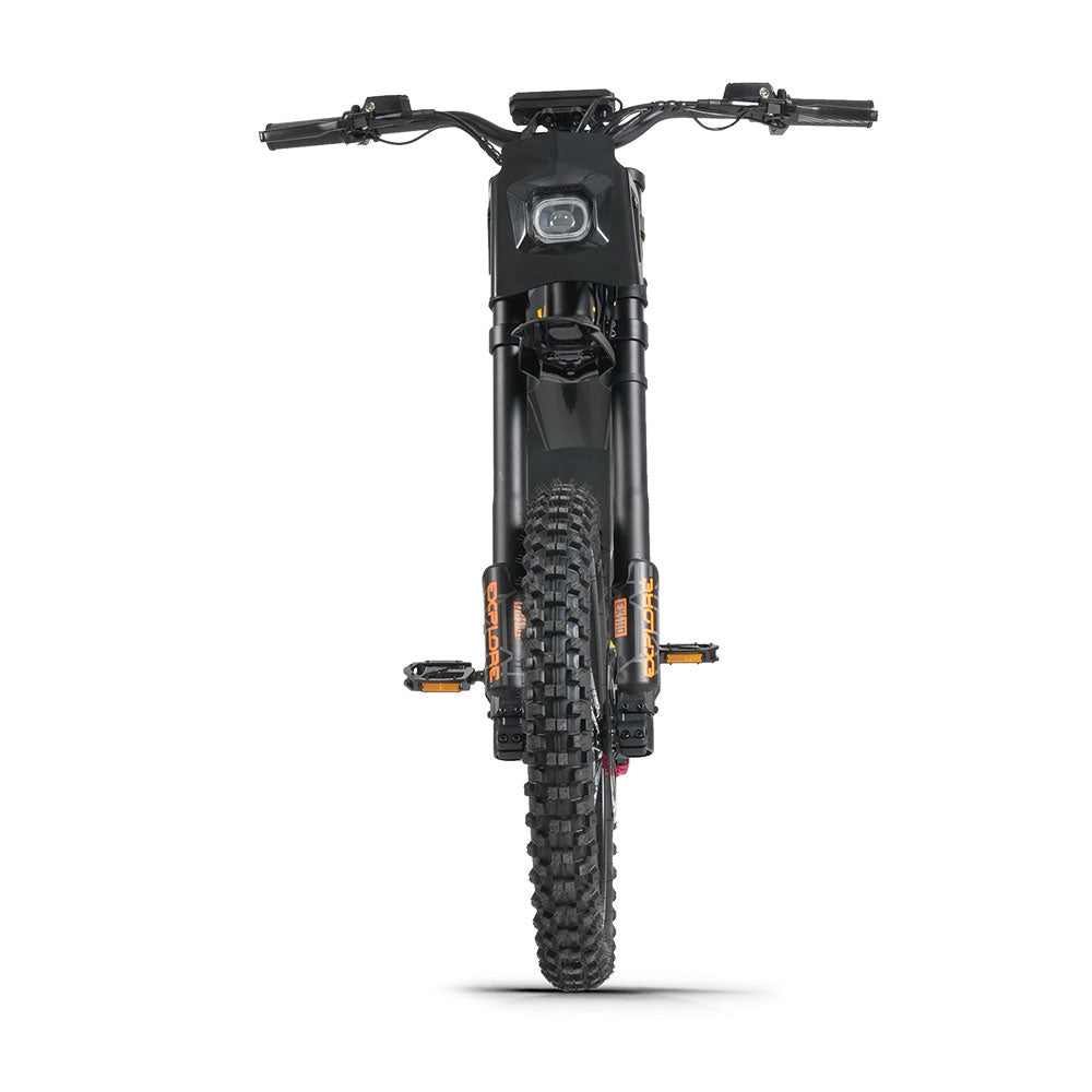 Black electric bike on a white background