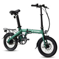 BANANA 16" kompaktes E-Klapprad (CYBIC), grüner Klapprahmen, mit Schutzblechen und Sattelhöcker