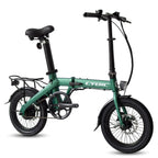 BANANA 16" kompaktes E-Klapprad (CYBIC), grüner Klapprahmen, mit Schutzblechen und Sattelhöcker